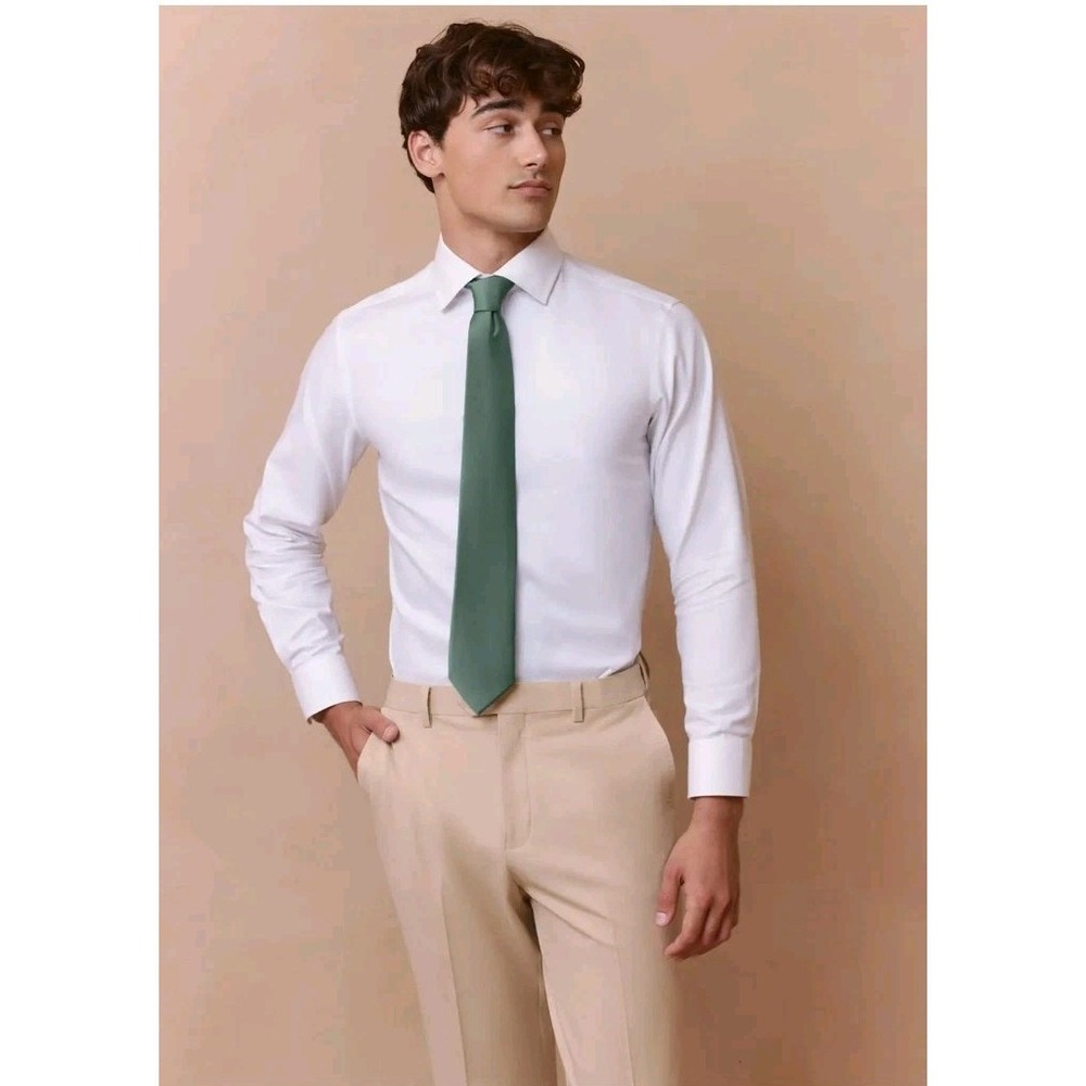 Green Tie - Azazie - Matte Satin, Eucalyptus or Sea Moss, Wedding, Formal